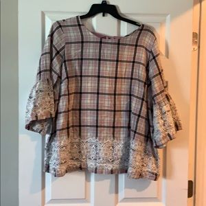 Lane Bryant spring/summer plaid top.